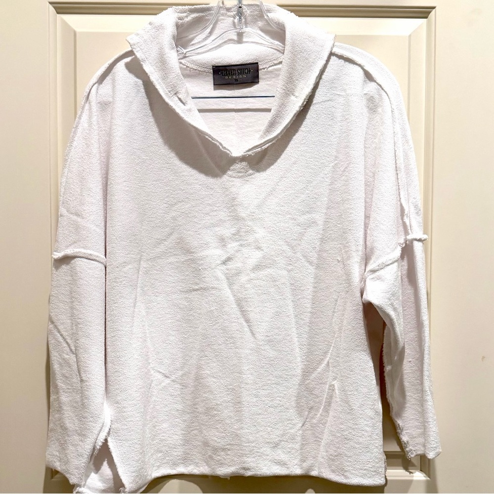 White Hooded Pullover